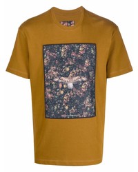 T-shirt à col rond imprimé tabac Emporio Armani