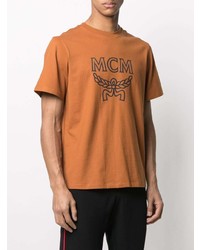 T-shirt à col rond imprimé tabac MCM