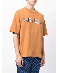 T-shirt à col rond imprimé tabac Kenzo