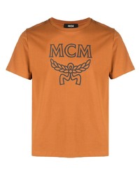 T-shirt à col rond imprimé tabac MCM