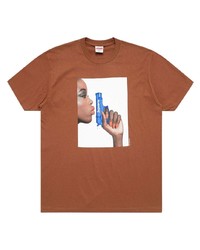 T-shirt à col rond imprimé tabac Supreme