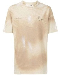 T-shirt à col rond imprimé tie-dye beige 1017 Alyx 9Sm