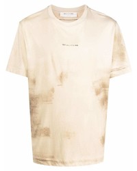 T-shirt à col rond imprimé tie-dye beige 1017 Alyx 9Sm