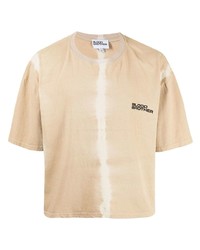 T-shirt à col rond imprimé tie-dye beige Blood Brother