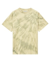T-shirt à col rond imprimé tie-dye beige John Elliott