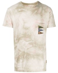 T-shirt à col rond imprimé tie-dye beige KAPITAL