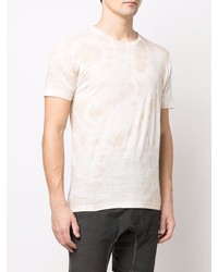 T-shirt à col rond imprimé tie-dye beige Avant Toi
