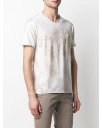 T-shirt à col rond imprimé tie-dye beige Giorgio Brato