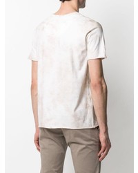 T-shirt à col rond imprimé tie-dye beige Giorgio Brato