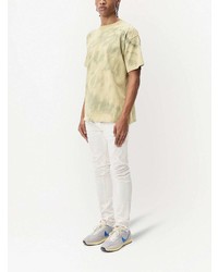 T-shirt à col rond imprimé tie-dye beige John Elliott