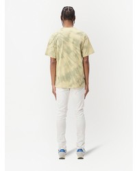 T-shirt à col rond imprimé tie-dye beige John Elliott