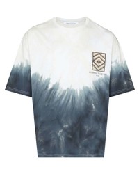 T-shirt à col rond imprimé tie-dye blanc et bleu marine Children Of The Discordance