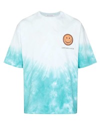 T-shirt à col rond imprimé tie-dye blanc et bleu Children Of The Discordance