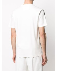 T-shirt à col rond imprimé tie-dye blanc et vert C.P. Company