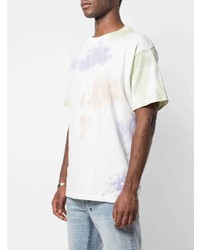 T-shirt à col rond imprimé tie-dye blanc John Elliott