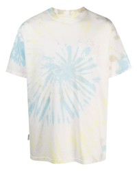 T-shirt à col rond imprimé tie-dye blanc Family First