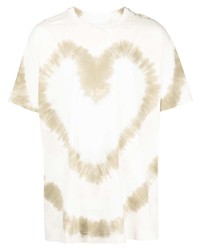 T-shirt à col rond imprimé tie-dye blanc Givenchy