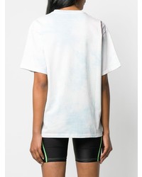 T-shirt à col rond imprimé tie-dye blanc ARIES