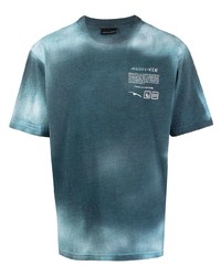 T-shirt à col rond imprimé tie-dye bleu canard Mauna Kea