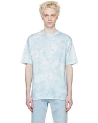 T-shirt à col rond imprimé tie-dye bleu clair A.P.C.