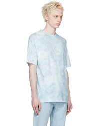 T-shirt à col rond imprimé tie-dye bleu clair A.P.C.