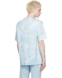 T-shirt à col rond imprimé tie-dye bleu clair A.P.C.