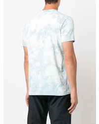 T-shirt à col rond imprimé tie-dye bleu clair Moose Knuckles