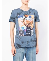 T-shirt à col rond imprimé tie-dye bleu clair Alchemist