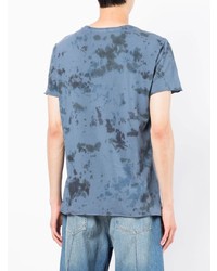 T-shirt à col rond imprimé tie-dye bleu clair Alchemist