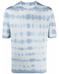 T-shirt à col rond imprimé tie-dye bleu clair Malo