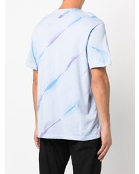 T-shirt à col rond imprimé tie-dye bleu clair Nike