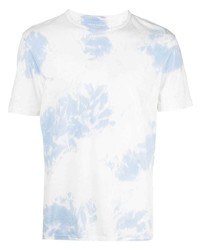 T-shirt à col rond imprimé tie-dye bleu clair Officine Generale