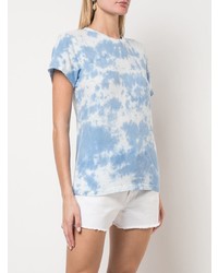 T-shirt à col rond imprimé tie-dye bleu clair Reformation