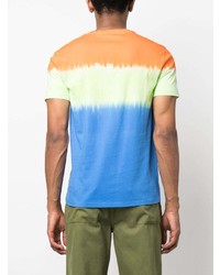 T-shirt à col rond imprimé tie-dye bleu clair Polo Ralph Lauren