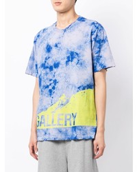T-shirt à col rond imprimé tie-dye bleu clair GALLERY DEPT.