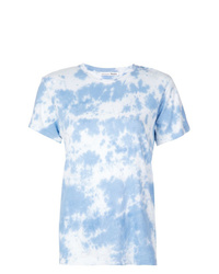 T-shirt à col rond imprimé tie-dye bleu clair Reformation