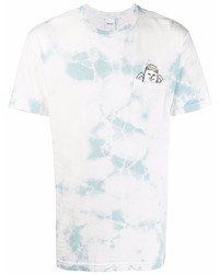 T-shirt à col rond imprimé tie-dye bleu clair RIPNDIP