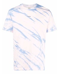 T-shirt à col rond imprimé tie-dye bleu clair Sandro