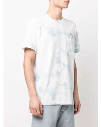 T-shirt à col rond imprimé tie-dye bleu clair RIPNDIP