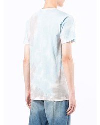 T-shirt à col rond imprimé tie-dye bleu clair RIPNDIP