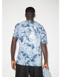 T-shirt à col rond imprimé tie-dye bleu clair Reigning Champ