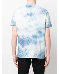 T-shirt à col rond imprimé tie-dye bleu clair Zadig & Voltaire