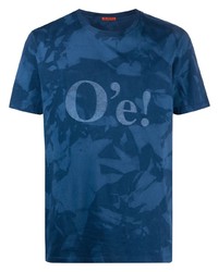 T-shirt à col rond imprimé tie-dye bleu marine Barena