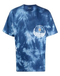 T-shirt à col rond imprimé tie-dye bleu marine Carhartt WIP