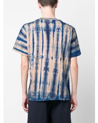 T-shirt à col rond imprimé tie-dye bleu Wales Bonner