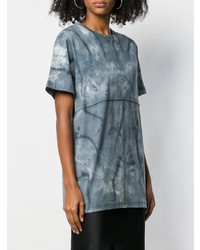 T-shirt à col rond imprimé tie-dye bleu Eckhaus Latta
