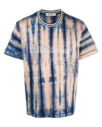 T-shirt à col rond imprimé tie-dye bleu Wales Bonner