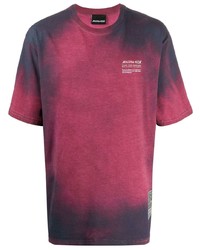 T-shirt à col rond imprimé tie-dye fuchsia Mauna Kea