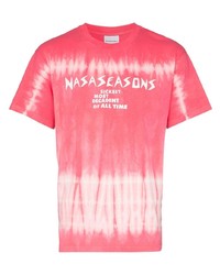 T-shirt à col rond imprimé tie-dye fuchsia Nasaseasons