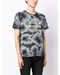 T-shirt à col rond imprimé tie-dye gris foncé True Religion